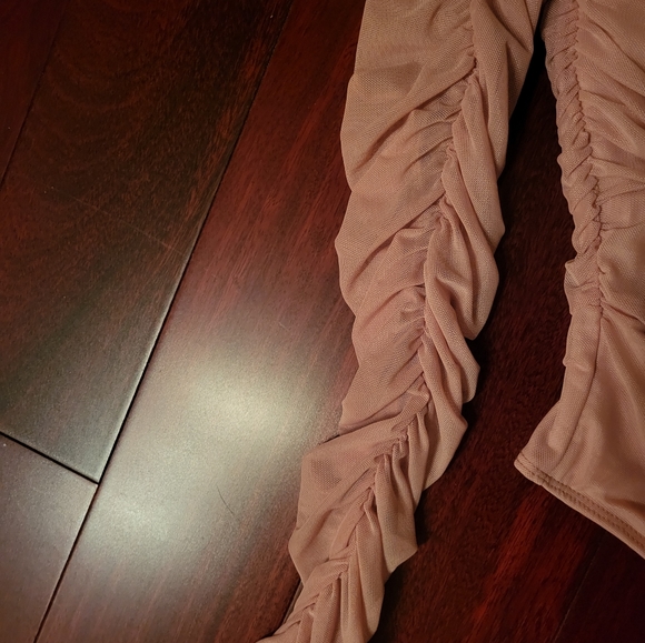 Nwt A Hot Mesh Mauve Bodysuit - Picture 5 of 11